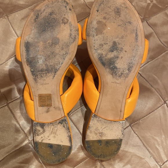 Alexandre Birman fashionably flops, beautiful orange leather, made in Brazil, 39 - Picture 7 of 14